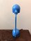 Vintage Schreibtischlampe aus blau emailliertem Metall & Aluminium, 1960er 4