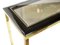 Mid-Century Brass, Glass, Wood Console Table, 1970s, Image 3