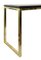 Mid-Century Brass, Glass, Wood Console Table, 1970s, Image 7