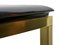 Mid-Century Brass, Glass, Wood Console Table, 1970s, Image 5