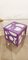 Lampe Cube Vintage Violette et Blanche 11