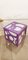 Vintage Purple and White Cube Lamp 11