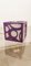 Vintage Purple and White Cube Lamp 2