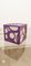 Vintage Purple and White Cube Lamp 1