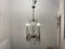 Lámpara de araña vintage de bronce de cristal, años 40, Imagen 4