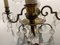 Lámpara de araña vintage de bronce de cristal, años 40, Imagen 7