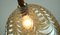 Mid-Century Pendant Light in Amber Glass, Brass & Wood, 1960s, Image 2