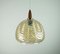 Mid-Century Pendant Light in Amber Glass, Brass & Wood, 1960s 1