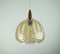 Mid-Century Pendant Light in Amber Glass, Brass & Wood, 1960s, Image 1