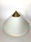 Vintage Brass and Opaline Glass Ceiling Lamp from Limburg, Image 3