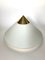 Vintage Deckenlampe aus Messing & Opalglas von Limburg 3