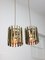 Vintage Italian Brass Cage Pendant Lamp, 1970s 1