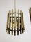 Vintage Italian Brass Cage Pendant Lamp, 1970s 12