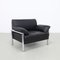 Postmodern Lounge Chair in Chrome and Leather, 1980s 1
