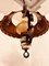 Antique Ceiling Lamp in Porcelain, Copper and Wrought Iron 2