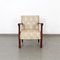 Vintage Wood & Fabric Armchair, 1920s 3