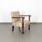 Vintage Sessel aus Holz & Stoff, 1920er 2