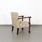 Vintage Sessel aus Holz & Stoff, 1920er 4