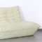 Vintage Sofa aus grünem Leder 4