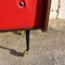 Mid-Century Chesterfield Bar Trolley in Red Skai, 1950s 11