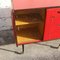 Mid-Century Chesterfield Bar Trolley in Red Skai, 1950s 5