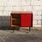 Mid-Century Chesterfield Bar Trolley in Red Skai, 1950s, Image 2