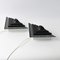 Vintage Black Triangle Wall Lamps from Herda, 1980s, Set of 2 6