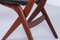Teak Scissor Dining Chairs by Louis van Teeffelen for Webe, 1950s, Set of 5 4