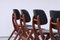 Teak Scissor Dining Chairs by Louis van Teeffelen for Webe, 1950s, Set of 5 8