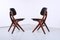 Teak Scissor Dining Chairs by Louis van Teeffelen for Webe, 1950s, Set of 5 7