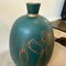 Sicilian Art Deco Green and Gold Ceramic Vase, 1939 10