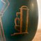 Sicilian Art Deco Green and Gold Ceramic Vase, 1939, Image 12