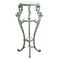 Patinated Cast Iron Side Table with Marble Trays, Image 1