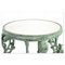 Patinated Cast Iron Side Table with Marble Trays 6