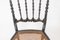 Sedia Napoleone III Caned in legno tornito e annerito, Immagine 9