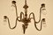 Austrian Brass Chandelier with Five Silk Shades attributed to J.T. Kalmar, 1935 8