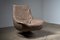 Drehbarer Sessel aus Braunem Leder, 1970er 4