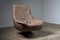 Swivel Lounge Chair in Brown Leather, 1970s 4