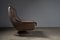 Drehbarer Sessel aus Braunem Leder, 1970er 7
