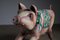 Figura de carrusel de cerdo de madera tallada, años 50, Imagen 4