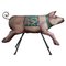 Figura de carrusel de cerdo de madera tallada, años 50, Imagen 1