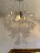 Lámpara de araña italiana con hojas de cristal de Murano, Imagen 6