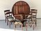 19th Century English Mahogany Dining Room Chairs and Table, 1850s, Set of 7 3
