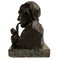 Hans Muller, Busto di uomo con pipa, fine 800, bronzo, Immagine 7