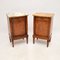 French Marble Top Bedside Cabinets, 1890s, Set of 2, Image 2