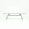 Large Italian Oval Racetrack Shaped Dining Table in Cream Leather and Glass by Matteo Grassi, 1990s 1