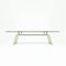 Large Italian Oval Racetrack Shaped Dining Table in Cream Leather and Glass by Matteo Grassi, 1990s, Image 1