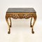 Marble Top Gilt Wood Side Table in the style of William Kent, 1930s 1