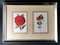 English Artist, Flowers, Chromolithographic Print Diptych, 1900, Framed 1