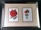 English Artist, Flowers, Chromolithographic Print Diptych, 1900, Framed 2